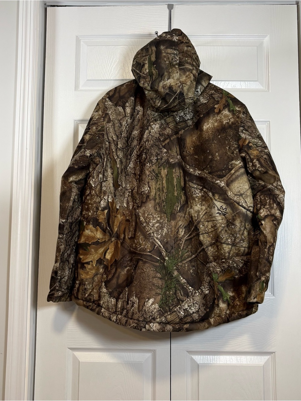 Realtree APX Insulated Hooded Camo Hunting Jacket Woodland Relaxed Fit L - Picture 5 of 8